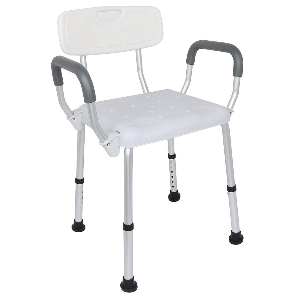 Adjustable Non-Slip Shower Stool Chair - Lightweight Aluminum Alloy Safety Seat for Elderly, Pregnant Women & Postpartum Care - Bathroom Safety Support for Shower, Bathtub & Wet Areas