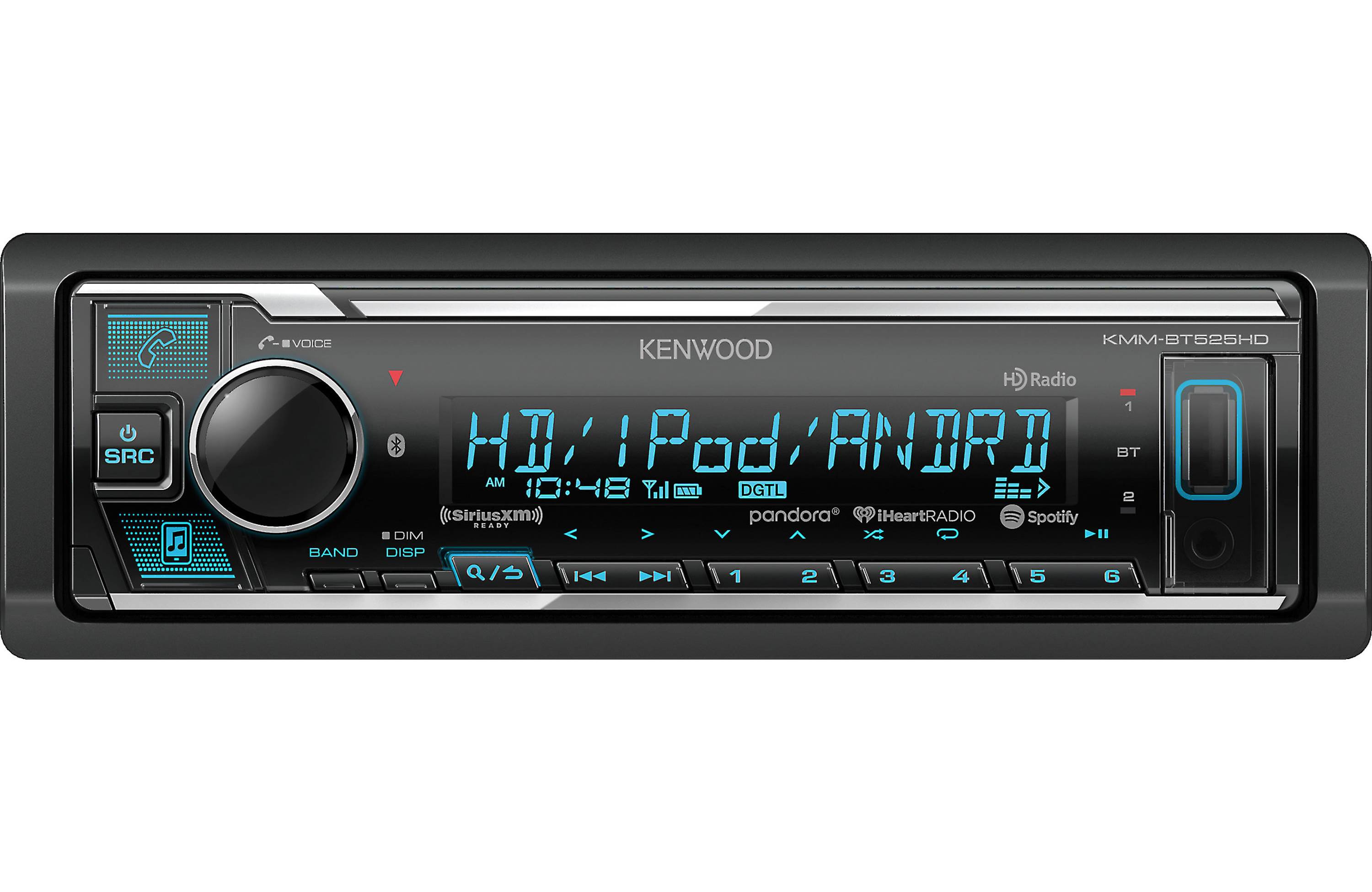 Kenwood KMM BT525HD Digital Media Receiver with Bluetooth & HD Radio | Car Audio System for Music Streaming & Hands-Free Calling | Perfect for Road Trips & Daily Commutes