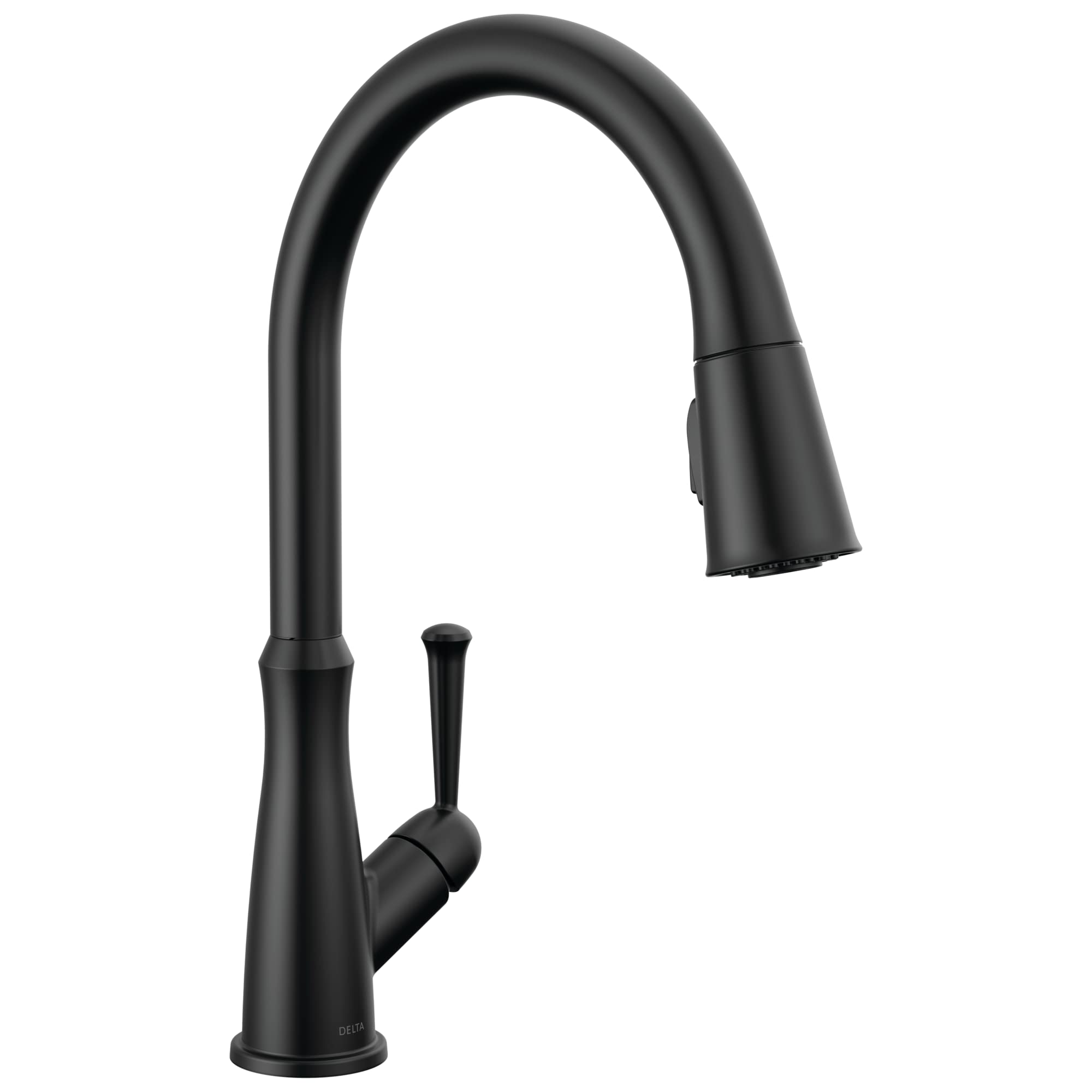 Delta Faucet Westville Matte Black Kitchen Faucet with Pull Down Sprayer - Magnetic Docking Spray Head - Modern Kitchen Sink Faucet for Easy Cleaning and Dishwashing (Model 9110-BL-DST) - Perfect for Contemporary Kitchens and Busy Home Chefs