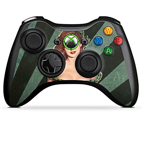 DeinDesign Skin Compatible with Microsoft Xbox 360 Controller - Pin Up Girls & Stripes Decal Sticker for Gaming Enthusiasts | Perfect for Customizing Your Xbox 360 Controller & Showcasing Your Style