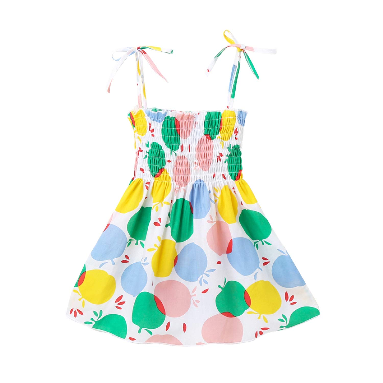 Toddler Baby Girl Summer Dress - Sleeveless Floral Princess Sundress with Adjustable Straps, Cute Boho Beach Outfit for Outdoor Play, Vacation & Photo Shoots