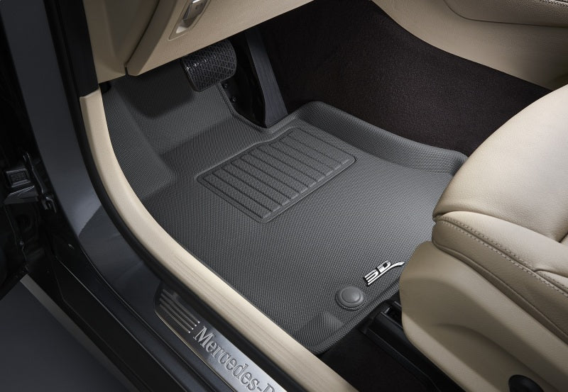 3D MAXpider Custom Fit Floor Mats for 2017-2020 Chevrolet Bolt EV - Kagu Series 1st Row All-Weather Car Mats (Gray) - Perfect for Daily Commuting & Road Trips