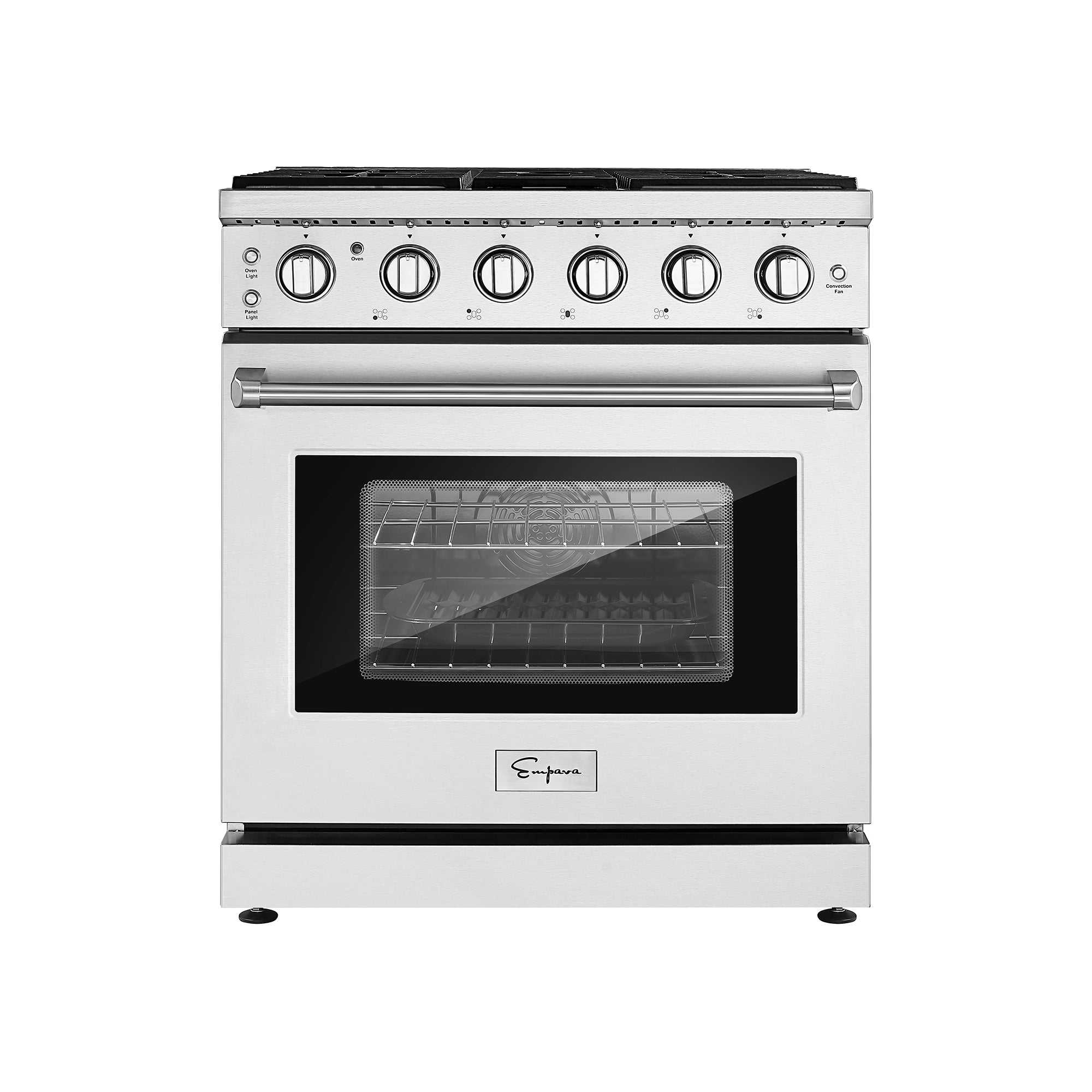 Empava 30 Inch Professional Freestanding Gas Range with 4 Burners - Stainless Steel 30GR10 - Ideal for Home Kitchens & Restaurant Style Cooking