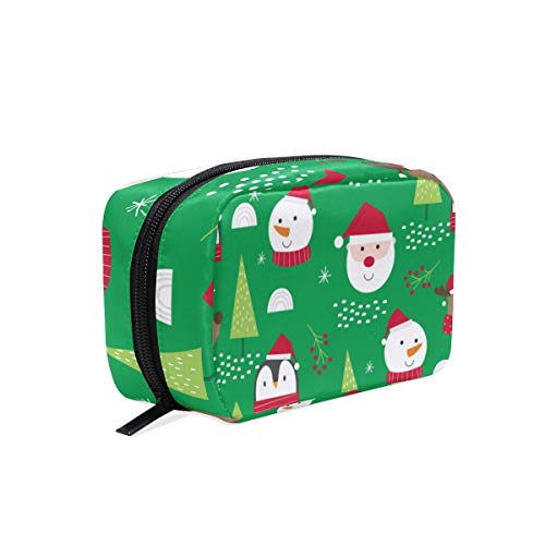 Cute Christmas Reindeer Snowman Penguin Cosmetic Bag - Waterproof Travel Toiletry Organizer for Women | Perfect for Holiday Gifts, Makeup Storage & Travel Accessories