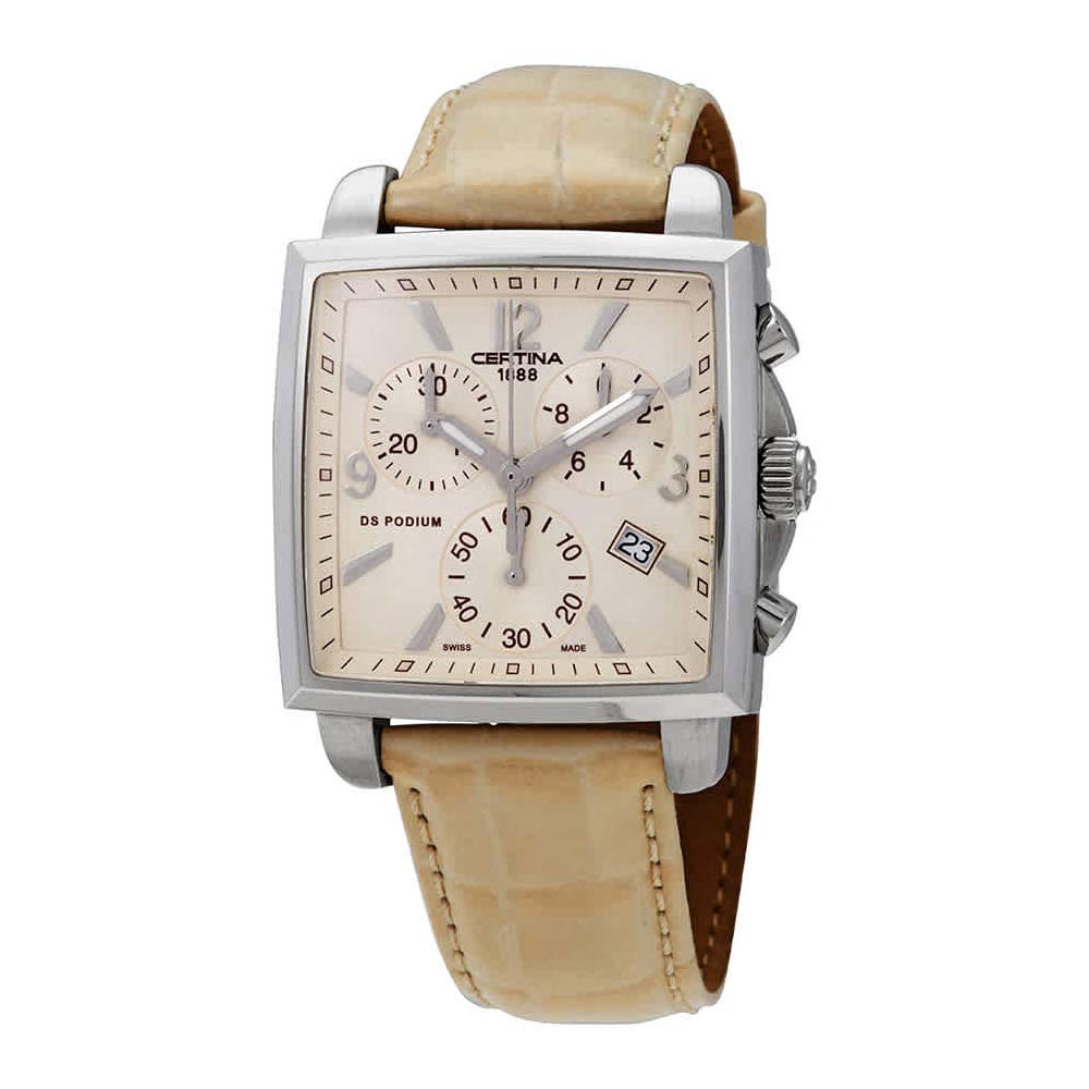 Certina DS Podium Lady Square Stainless Steel Watch for Women - C001.317.16.267.00 | Elegant Dress Watch for Office, Business & Special Occasions