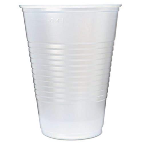 Fabri-Kal RK 16oz Clear Ribbed Cold Drink Cups - 50 Cups per Sleeve, 20 Sleeves per Carton - Perfect for Parties, Restaurants, and Catering Events