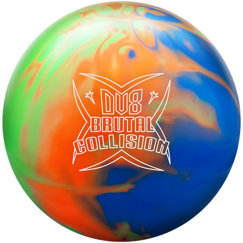 DV8 Brutal Collision Solid Bowling Ball - High Performance Lime/Orange/Blue for Strikes & Spares | Perfect for League Play & Tournament Bowlers