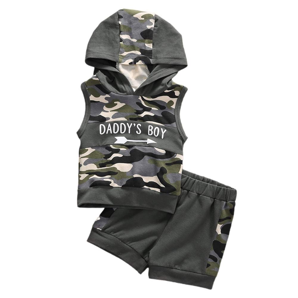 **Toddler Boys Summer Outfit Set - Sleeveless Shirt & Bloomer Shorts | Cool & Comfortable Baby Clothes for Playtime, Beach & Outdoor Activities**