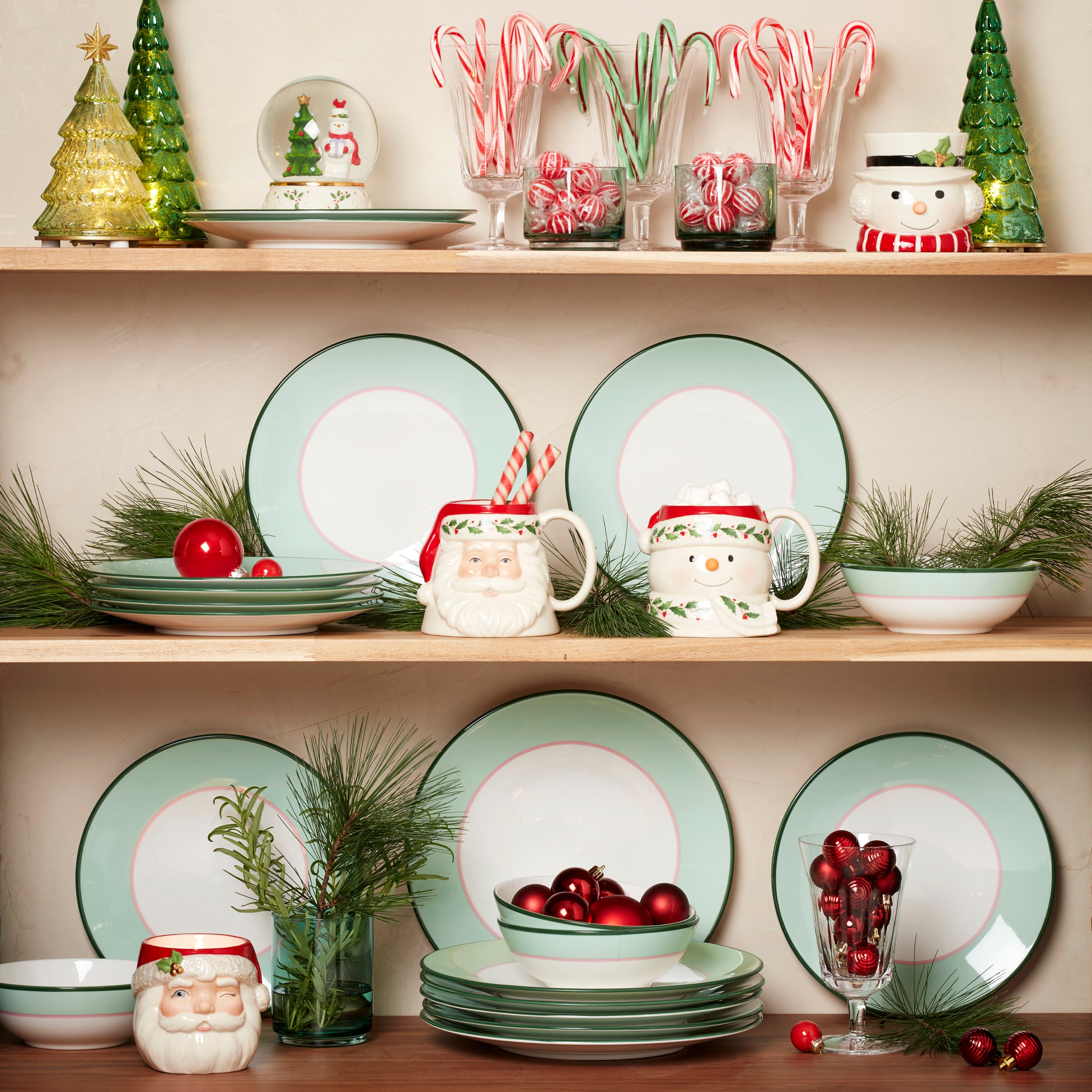 Make It Pop All Purpose Bowls Set of 4 - Green & Pink Mixing Bowls for Kitchen, Serving, Baking & Food Prep | Durable Melamine Dishware for Home, Parties & Everyday Use