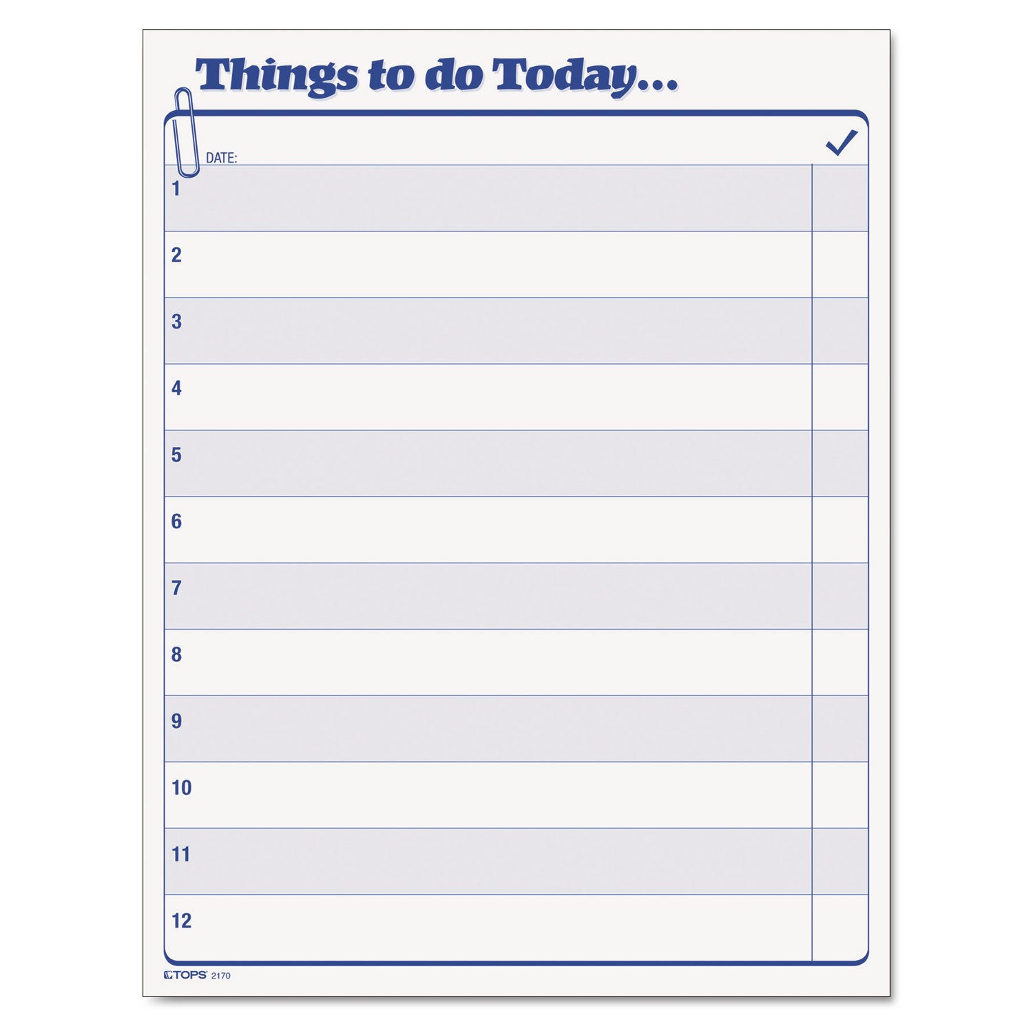 Things To Do Today Daily Planner Notepad - 8.5 x 11 Inches, 100 Sheets | Productivity Organizer for Office, School & Home Planning | Perfect for To-Do Lists, Goals & Task Management