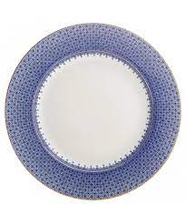 Elegant Blue Lace Dinner Plates Set of 6 - Fine Porcelain China for Formal Dining, Wedding, and Special Occasions