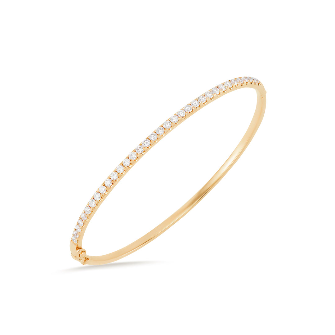 Elegant Classic Diamond Bangle Bracelet for Women - 18K Gold Plated Luxury Jewelry Gift for Anniversary, Birthday & Special Occasions