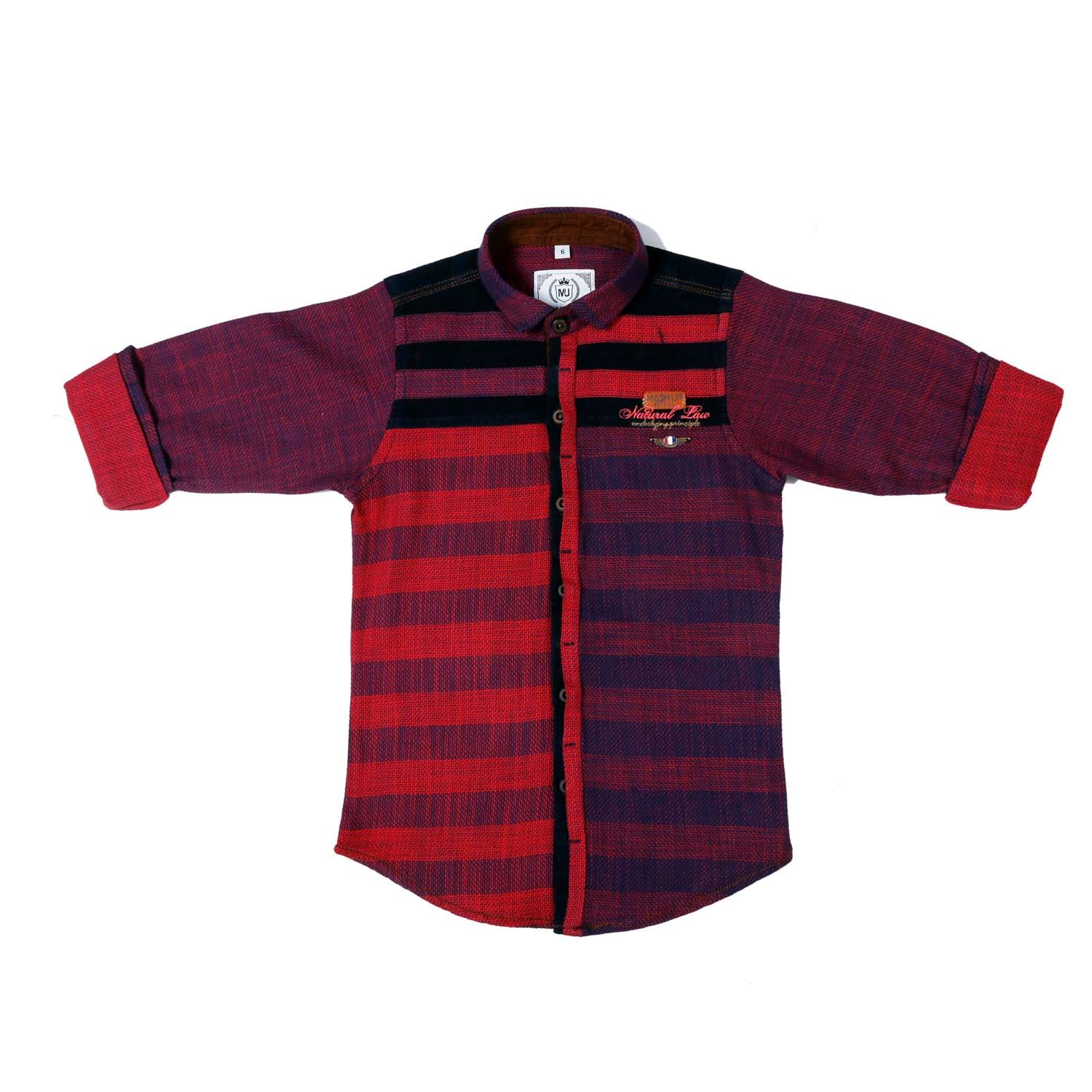Stylish MashUp Woven Casual Red Shirt for Men - Comfortable & Trendy Button Down Shirt for Everyday Wear, Office, and Casual Outings