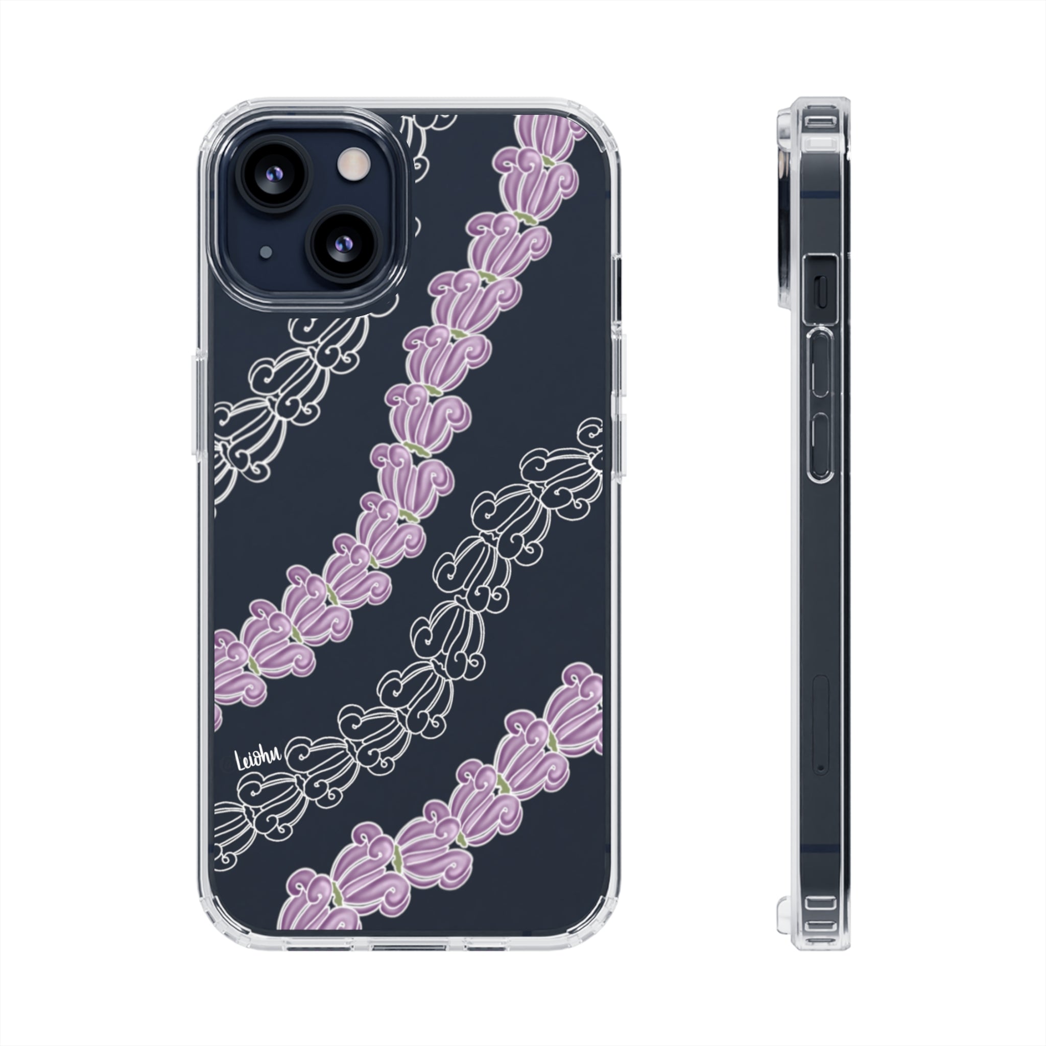 Royal Crown Lei Clear Phone Case - Durable Protective Cover for iPhone & Samsung - Perfect for Hawaiian Luau Parties, Beach Vacations & Themed Events