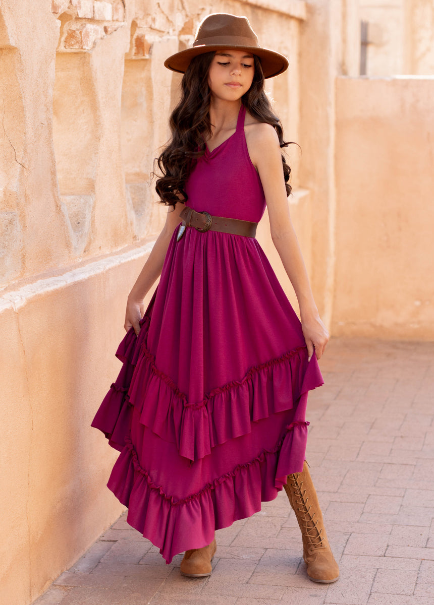 Jenny Dress in Berry - Floral Summer Midi Dress for Women | Perfect for Casual Outings, Beach Vacations & Date Nights