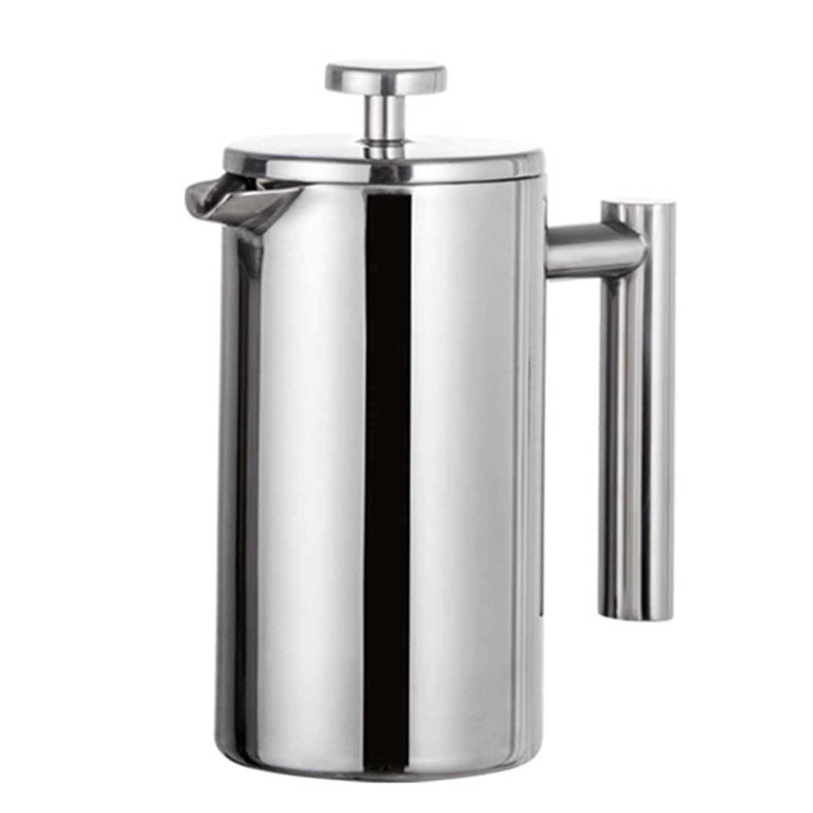 Premium Stainless Steel French Press Coffee Maker - Double Wall Insulated for Hotter Coffee & Tea - 3-Level Filtration System - Rust-Free & Dishwasher Safe - Perfect for Home, Office & Camping Use