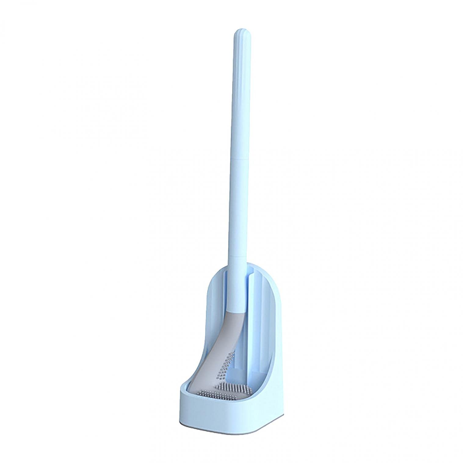 Golf Toilet Brush with Holder - Wall Mounted Silicone Toilet Bowl Brush for Deep Cleaning - Long Handle Spinning Bathroom Cleaning Tool - Ideal for Toilets, Sinks, and Hard-to-Reach Areas
