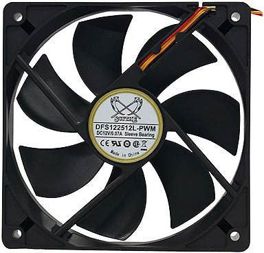 Scythe 120mm PWM PC Cooling Fan - High Airflow Quiet Case Fan for Computer, CPU Cooler & Gaming PC - DFS122512L PWM - Perfect for Gaming Rigs, Workstations & Home Office Computers