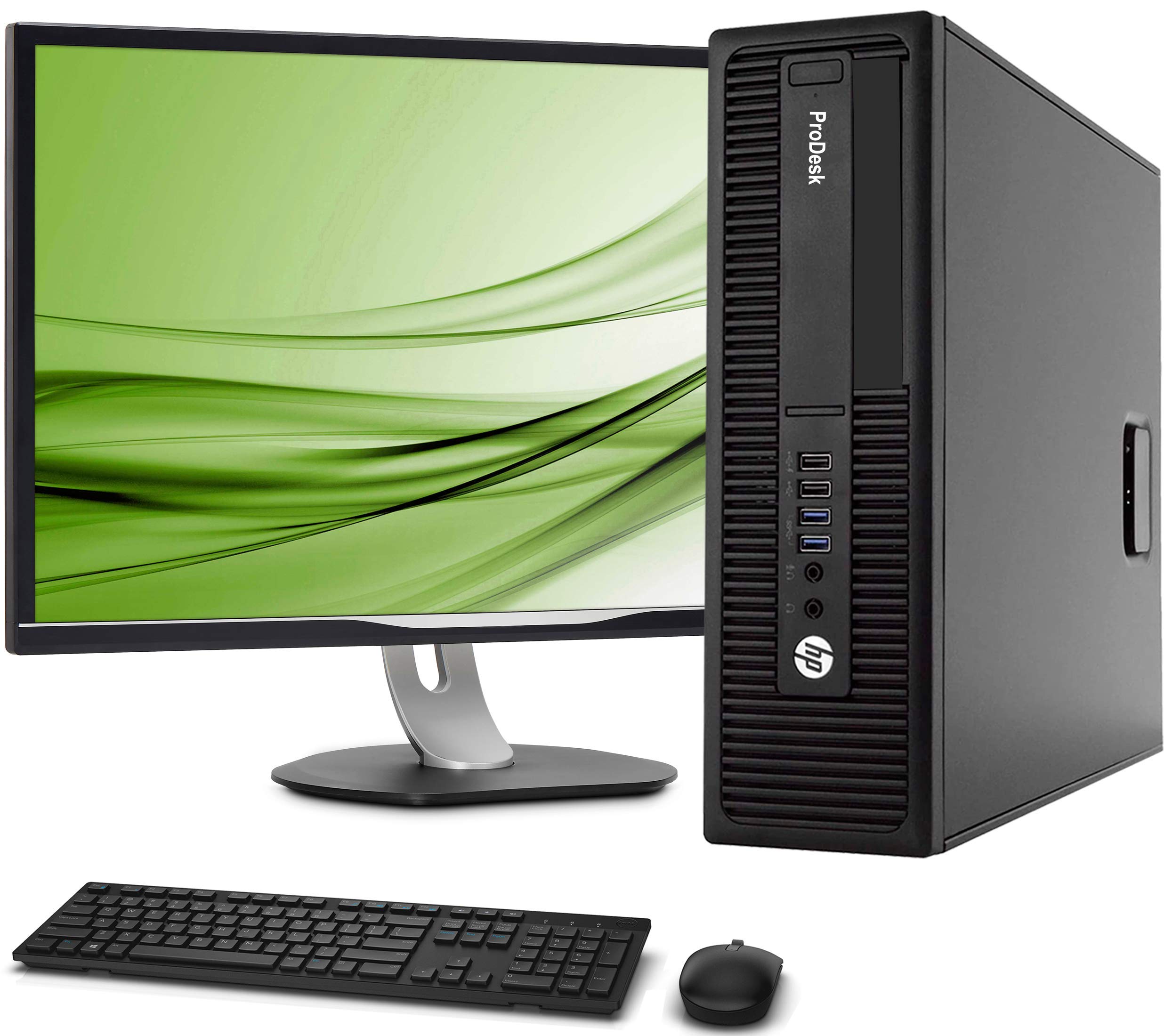 HP 600 G2 SFF Business Desktop Computer - Intel Core i5 3.2GHz, 16GB RAM, 120GB M.2 SSD + 2TB HDD, WiFi Bluetooth, Wireless Keyboard & Mouse, Windows 10 Pro (Renewed) - Ideal for Office Work, Home Use & Small Business Computing