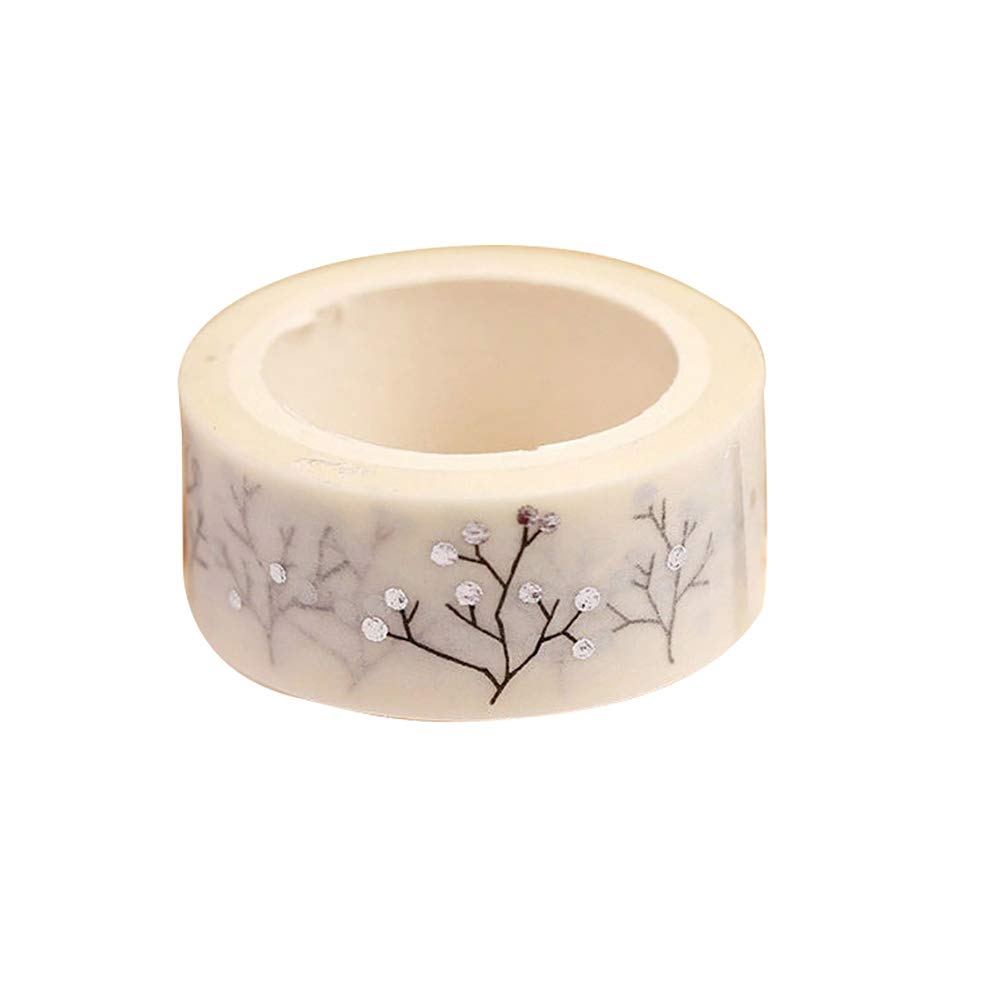 Yaoyodd19 Roller Tape 2Pcs - DIY Decorative Washi Tape for Scrapbooking, Journaling, Gift Wrapping & Home Decor - Silver Adhesive Sticker Stationery