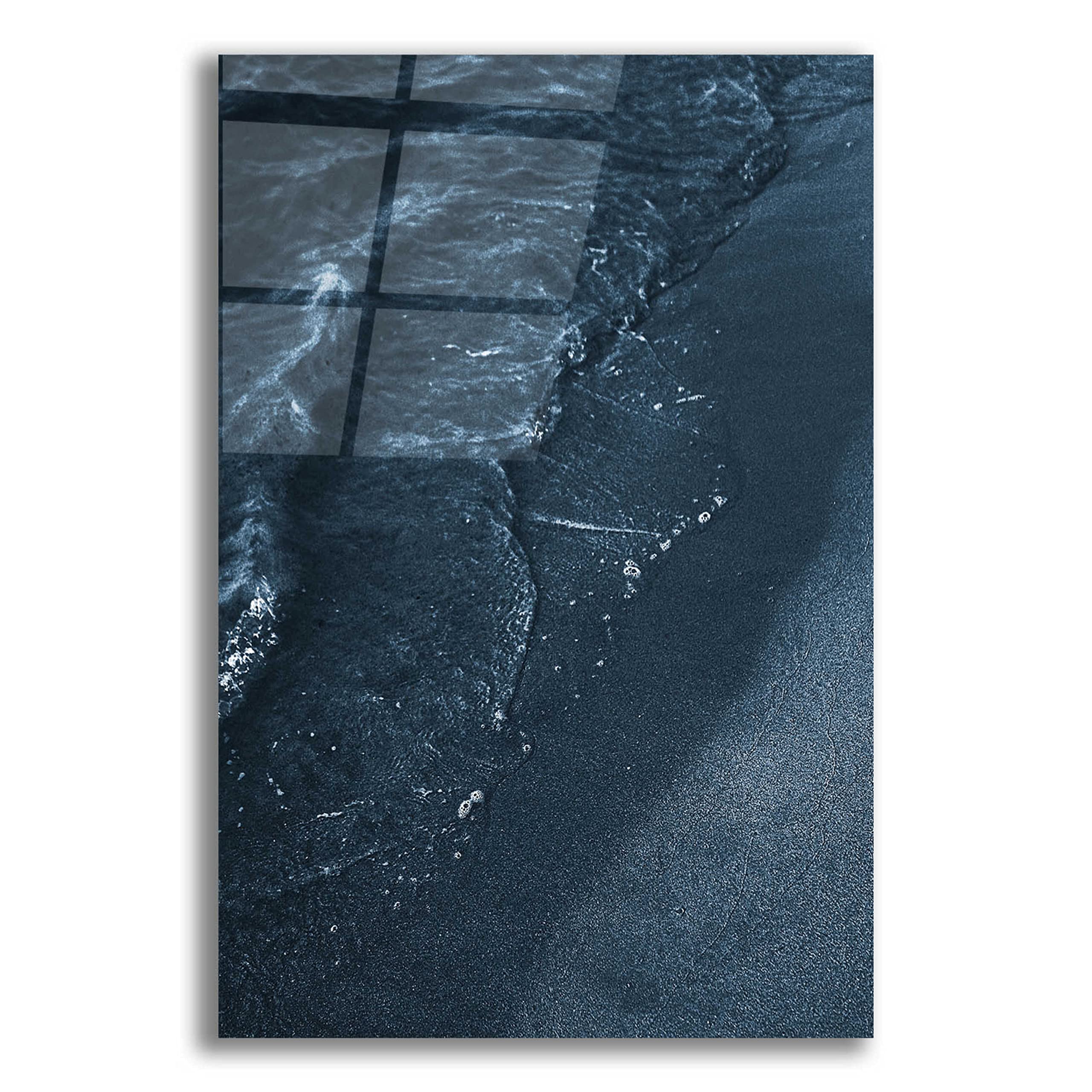Blue Beach Acrylic Glass Wall Art by Design Fabrikken - 16x24 Inches Modern Ocean Painting for Living Room, Bedroom & Office Decor