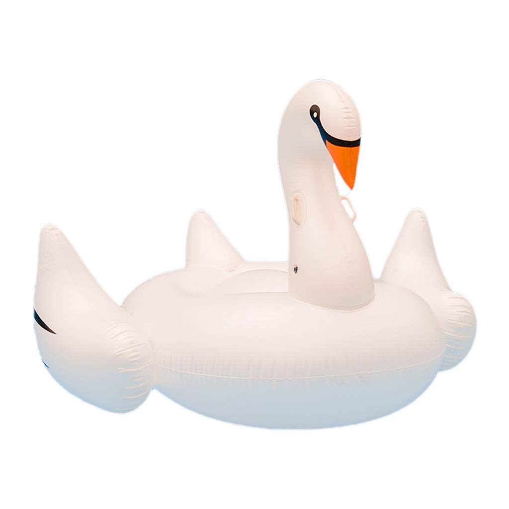 **Premium White Inflatable Pool Float for Adults & Kids - Fashionable Floating Bed for Swimming, Relaxing, and Sunbathing by the Pool or Beach**