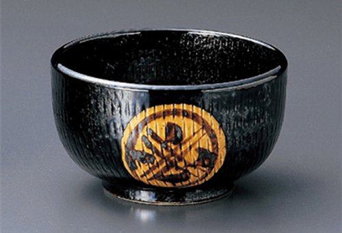 Premium HIKIDE Black Marumon Japanese Pottery Set - 5 Ramen Bowls for Udon, Soba, Teriyaki & Salad | Authentic Handcrafted Ceramic Soup Bowls Made in Japan | Perfect for Japanese Cuisine, Home Dining & Restaurant Use