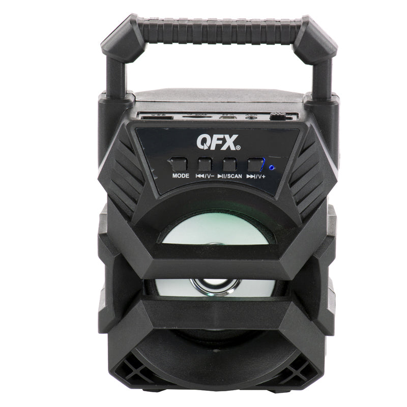 QFX BT-1 Wireless Bluetooth Speaker - Portable, High-Quality Sound for Outdoor, Travel, and Home Use