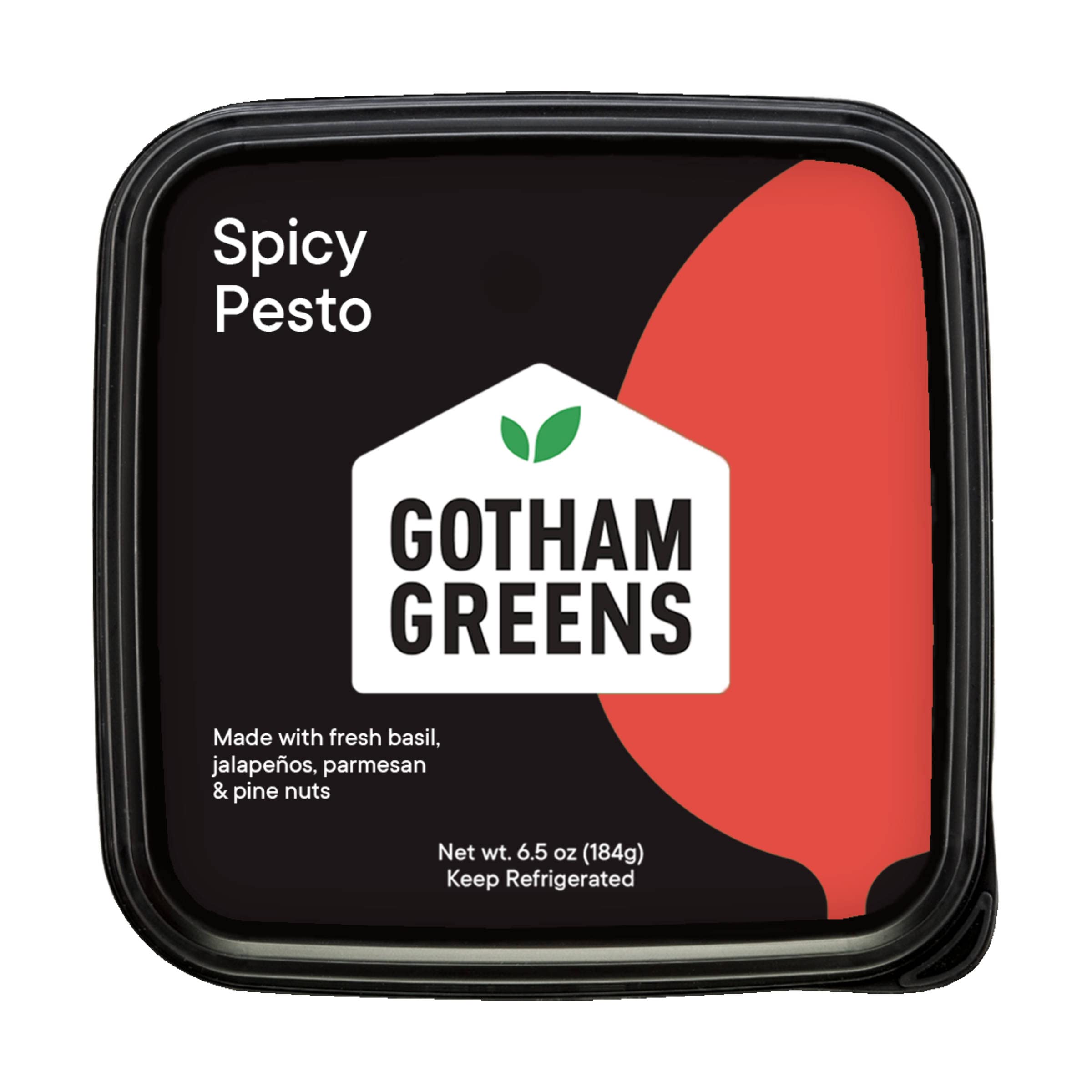 Gotham Greens Spicy Pesto Sauce - 6.5 Oz Jar | Vegan Basil Pesto with Chili | Perfect for Pasta, Pizza & Sandwiches | Gluten-Free & Non-GMO | Gourmet Italian Condiment