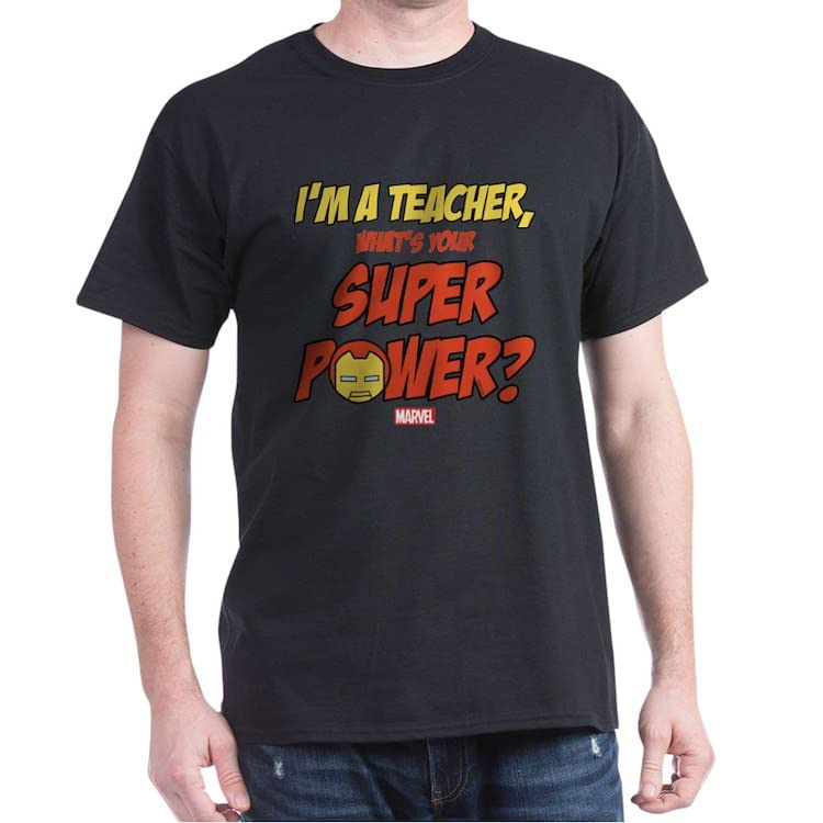 Iron Man Teacher T-Shirt - Graphic Tee for Marvel Fans & Educators - Perfect for School, Gifts & Superhero Enthusiasts