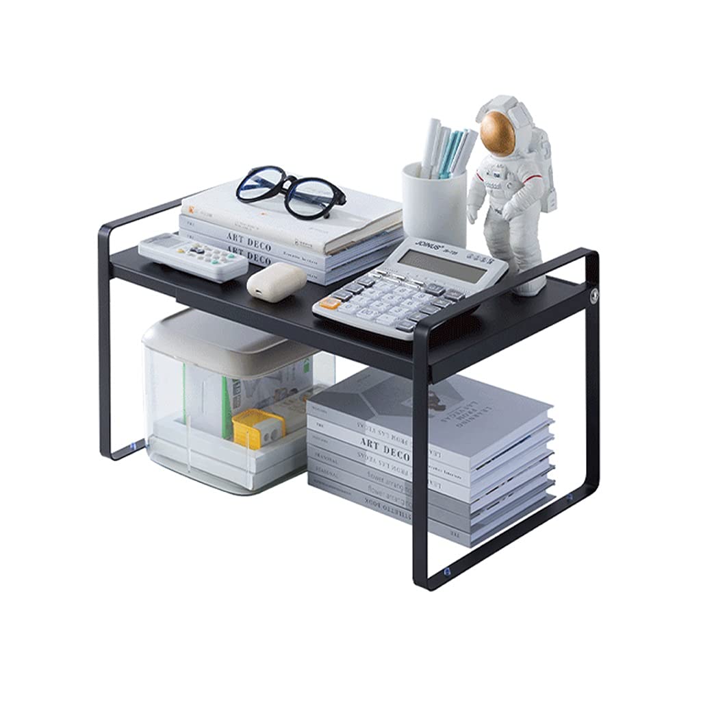 Adjustable Printer Stand with Storage Shelf - Compact Home & Office Desk Organizer for Small Spaces | Perfect for Workspace Organization & Printer Storage
