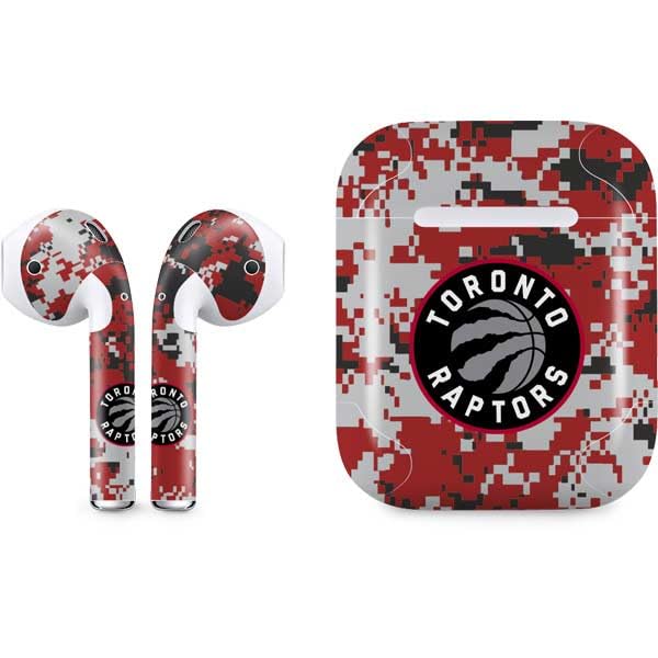 Official NBA Toronto Raptors Decal Skin for Apple AirPods - Durable Vinyl Wrap with Digi Design - Perfect for Sports Fans, Gift Giving & Personalizing Your Earbuds