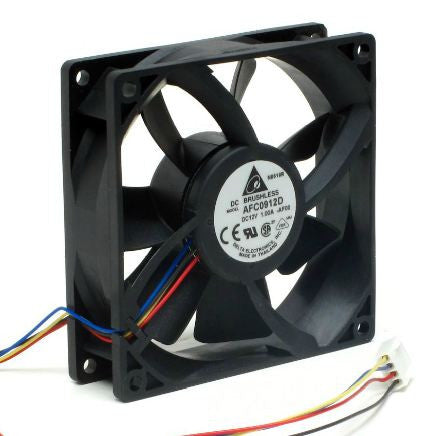 Delta 92x92x25mm 12V High Speed 4-Pin PWM Cooling Fan with Tachometer Sensor - AFC0912D AF00 - Perfect for PC Cooling, Gaming Rigs & Server Cases