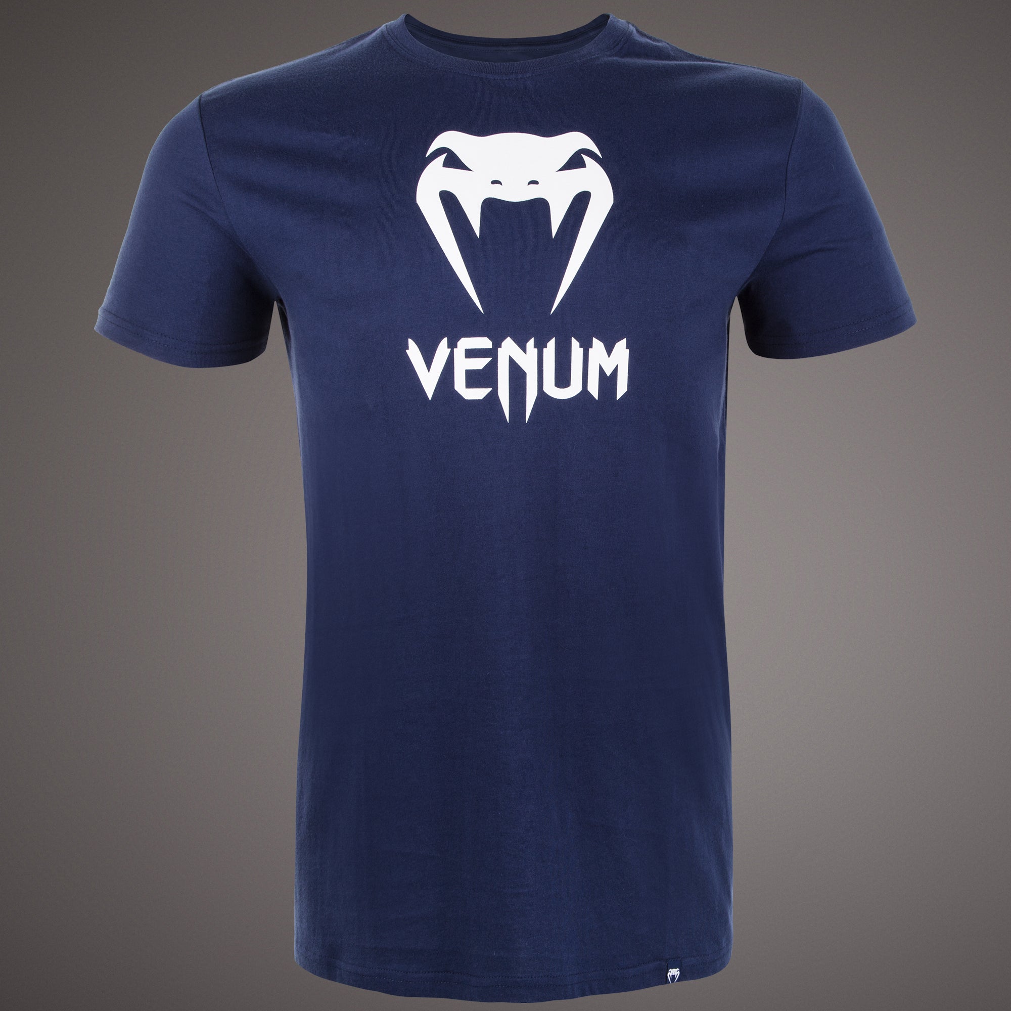 Venum Classic T-Shirt for Men - Comfortable Navy Blue Cotton Tee for Gym, Workout & Casual Wear