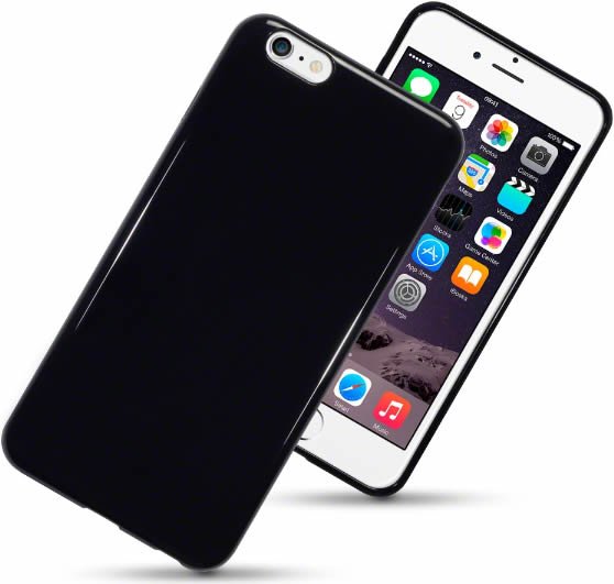Apple iPhone 6 Plus / 6S Plus Slim Gel Skin Case - Shockproof & Scratch Resistant Protective Cover (Black) - Perfect for Everyday Use, Travel & Outdoor Activities