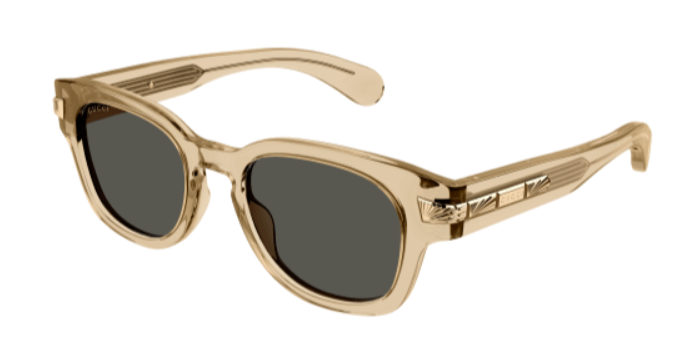 Gucci GG1518S 004 Brown/Grey Soft Square Men's Sunglasses - Stylish Polarized UV Protection for Driving & Outdoor Activities