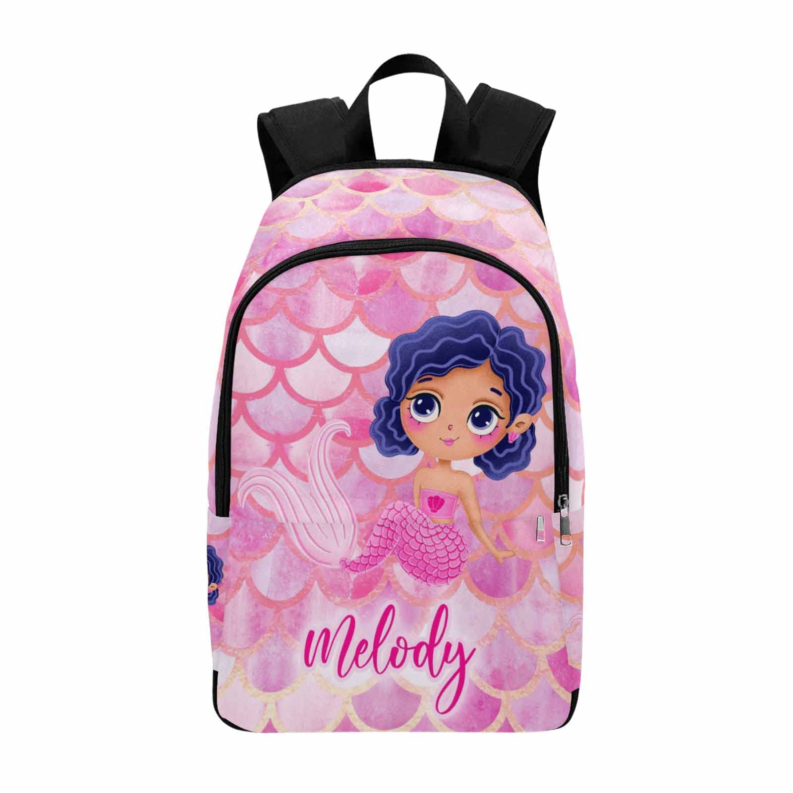 Custom Mermaid Scale Backpack for Girls & Boys - Pink Sparkling Bookbag for Elementary School, Teen Fashion, Travel & Daily Use