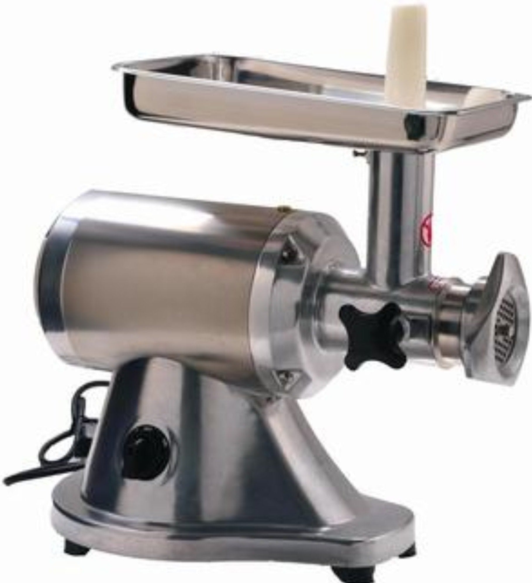Eurodib 1.1HP (750W) Commercial Electric Meat Grinder - Heavy Duty Stainless Steel Sausage Stuffer for Home Kitchen, Butcher Shop & Restaurant Use