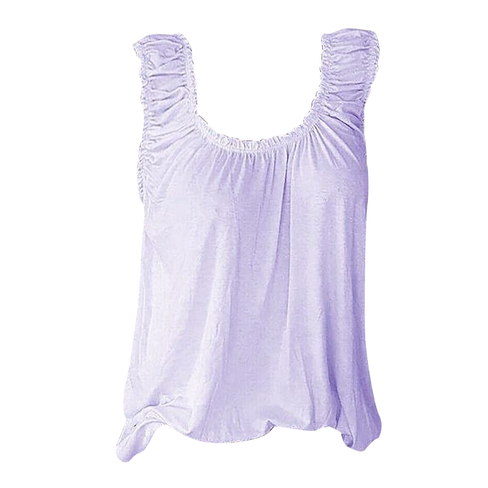Women's Floral Print Tank Tops - Crewneck Casual Swing Fit T-Shirts for Plus Size (5-Pack) | Summer Outfits, Yoga Wear & Beach Vacation Essentials
