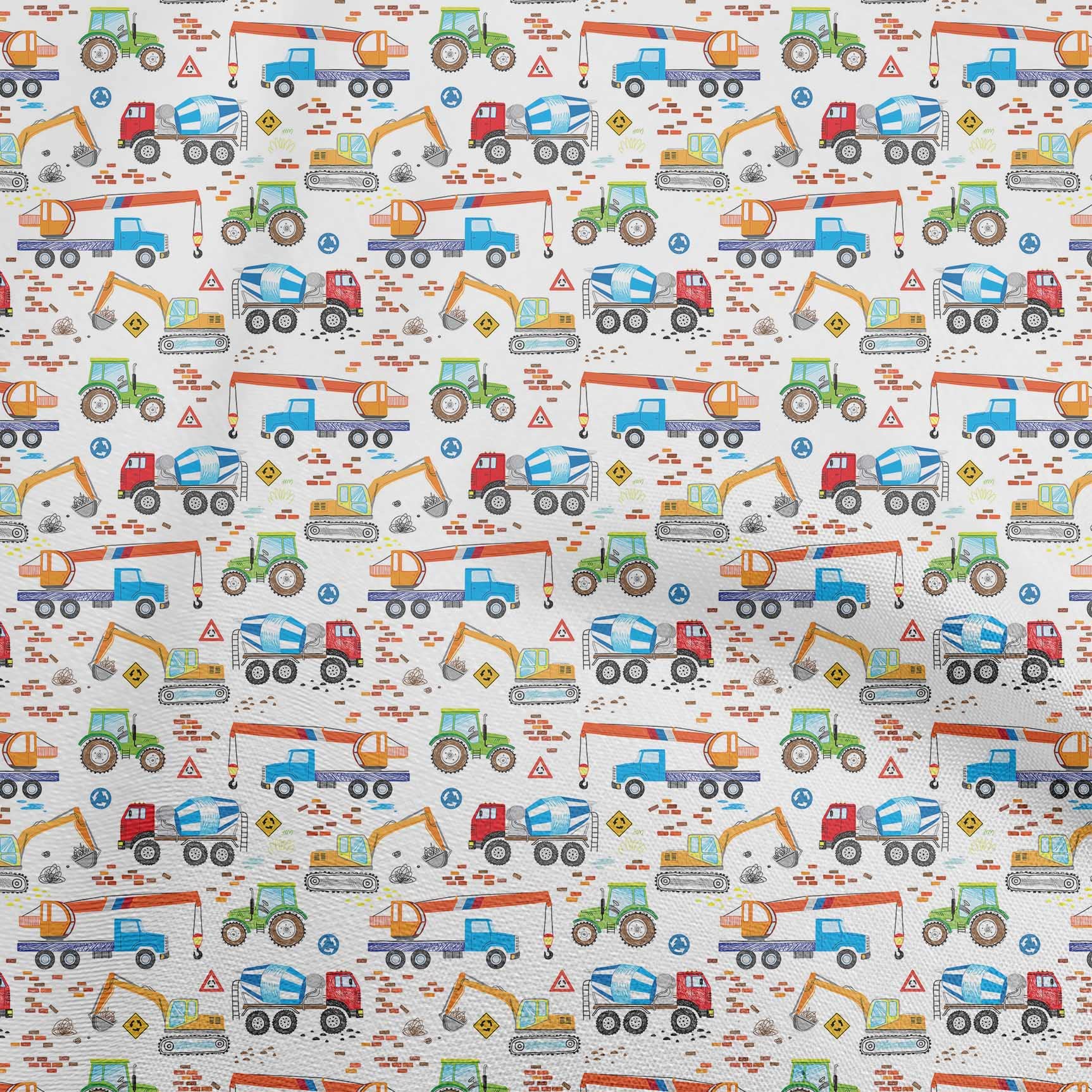 oneOone Viscose Jersey Orange Fabric - 60 Inch Wide Printed DIY Sewing Material for Kids Clothing & Vehicle Projects - Soft Breathable Fabric by The Yard for Costumes, Crafts & Home Decor