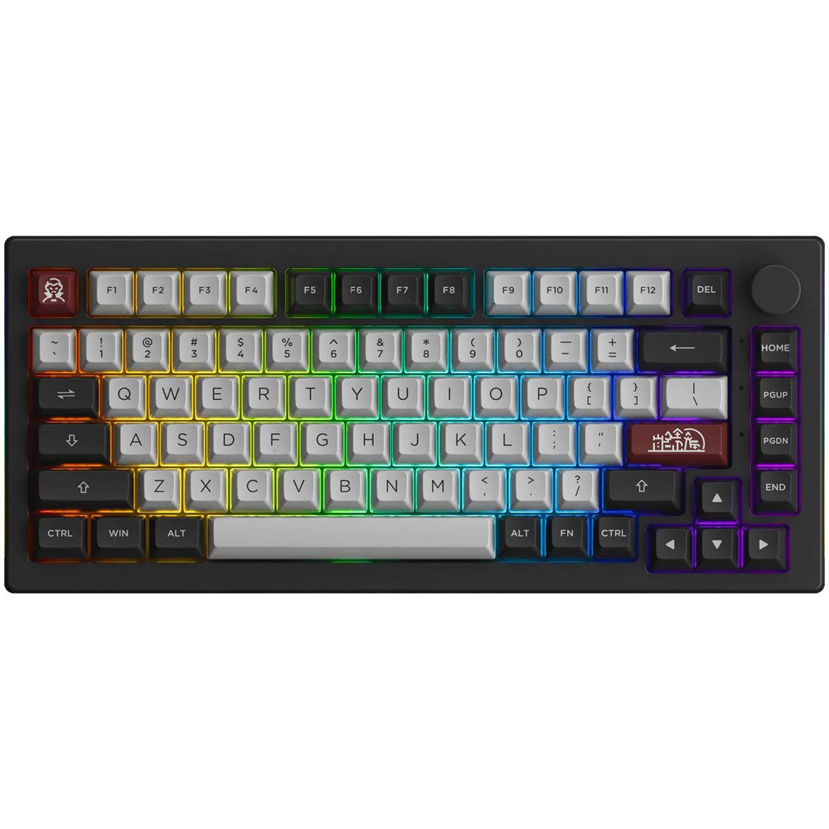 Akko 5075B Plus Dracula Castle 75% RGB Wireless Mechanical Keyboard with Hot-Swappable Dracula Switches - Perfect for Gaming, Typing & Office Work
