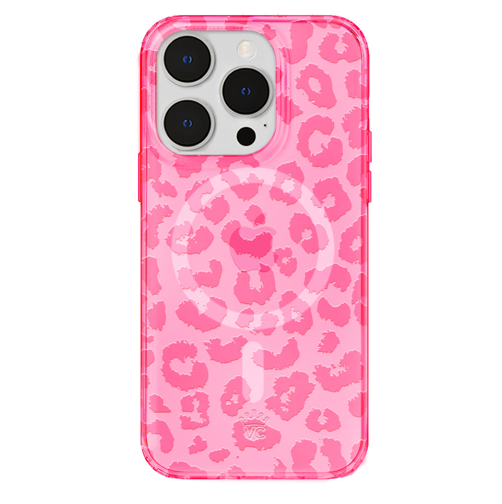 Cute Candy Pink Leopard Print iPhone Case - Trendy Protective Cover for iPhone 11/12/13/14/15 Pro Max - Perfect Gift for Girls & Women (Great for School, Work, Travel & Everyday Use)