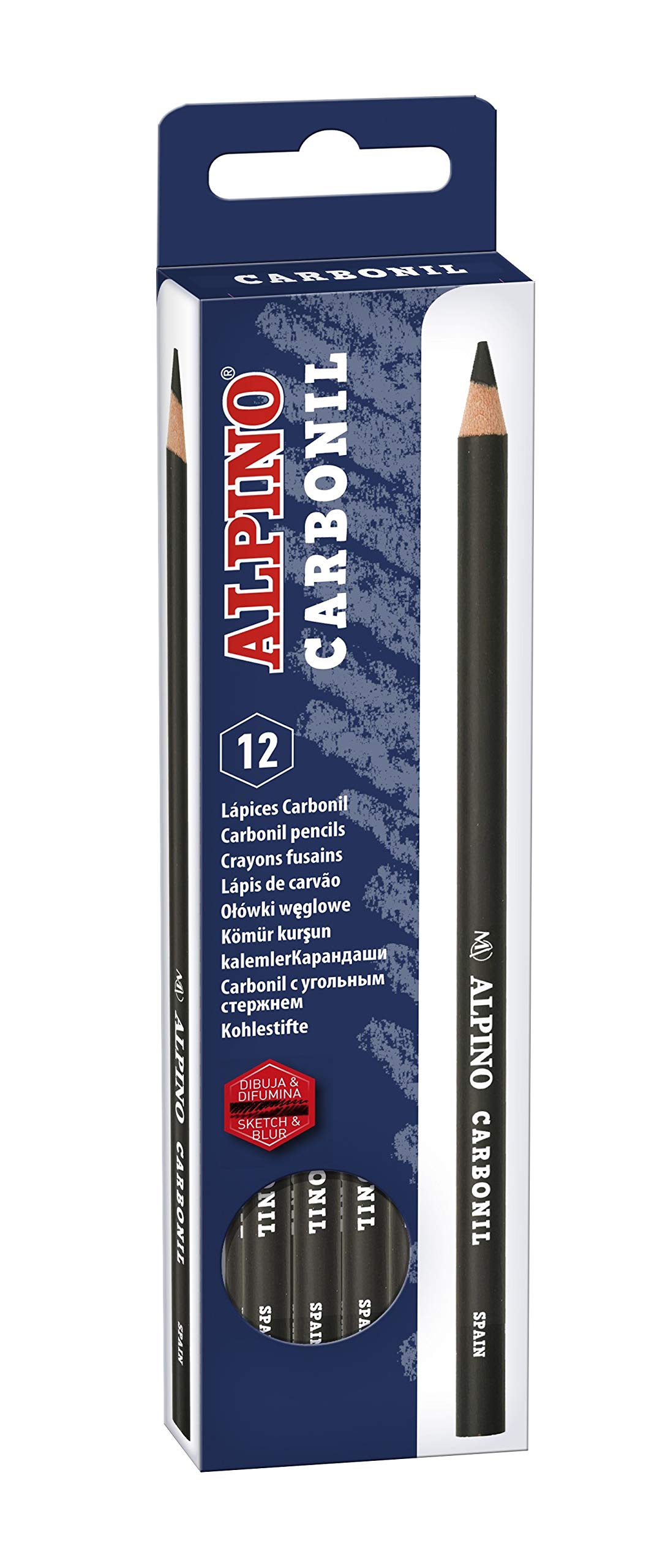 Premium Alpine Carbonil Pencils - Set of 12 Professional Drawing & Sketching Pencils for Artists, Students & Designers - Perfect for Sketching, Shading & Detailed Artwork