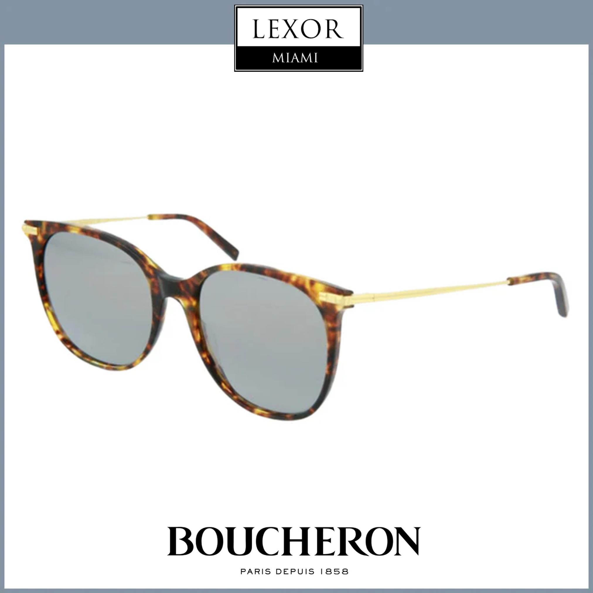 Boucheron BC0036S 002 Women's Fashion Sunglasses - UV Protection & Polarized Lenses for Outdoor Activities, Beach, Driving & Summer Style