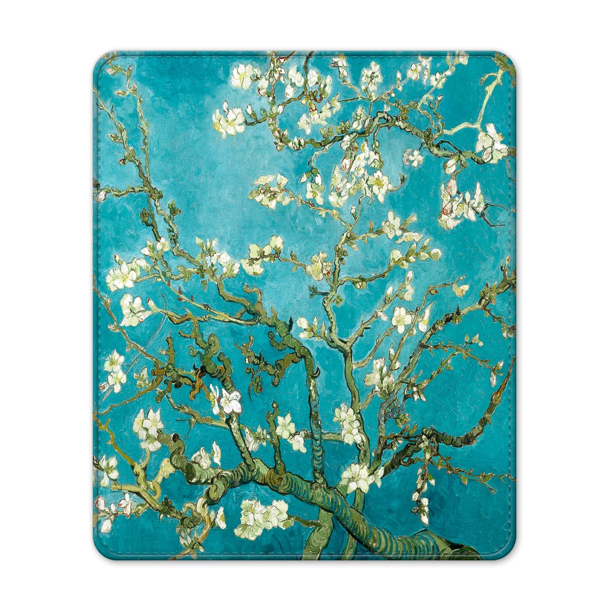 Almond Blossom Flowers Anti-Slip Rubber Mouse Pad - Cute Gaming & Office Mousepad for Laptop & Computer - Customized Square Mouse Mat for Women & Men - Perfect for Work, Gaming & Desk Decor