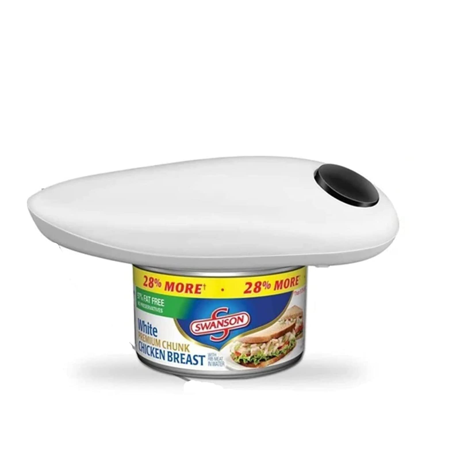 Electric Can Opener - Automatic Kitchen Can Opener with One-Touch Button, Safe No Sharp Edge Design, Compact & Portable - Perfect for Home, Camping, and Emergency Use