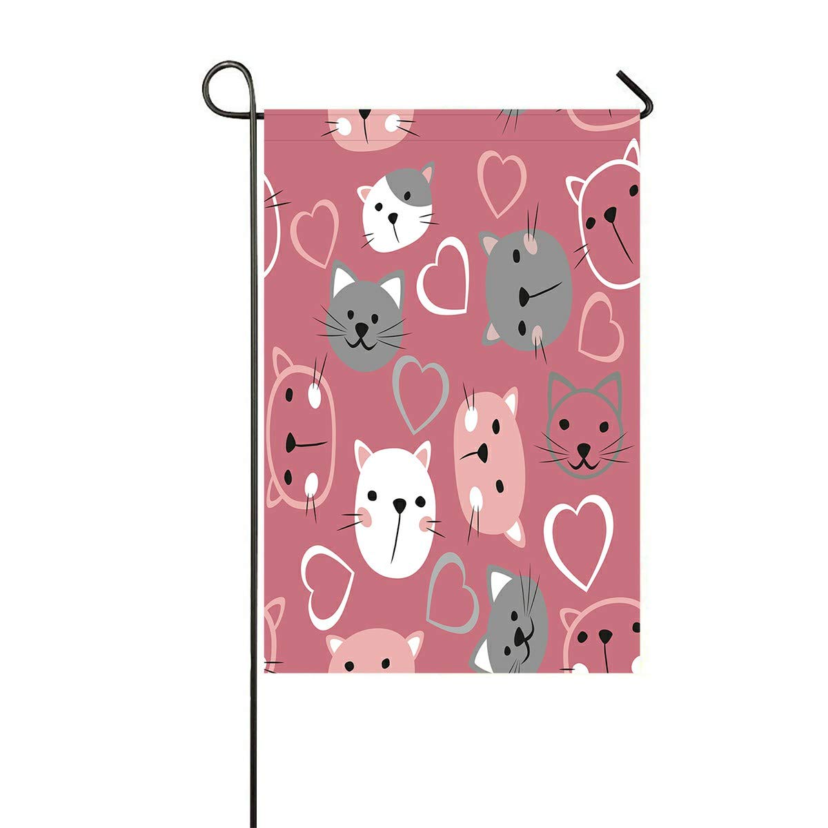 ECZJNT Cat Face Garden Flag - 12x18 Inch Outdoor Decorative Flag for Home, Yard, Party & Seasonal Decor - Perfect for Halloween, Christmas & Garden Displays