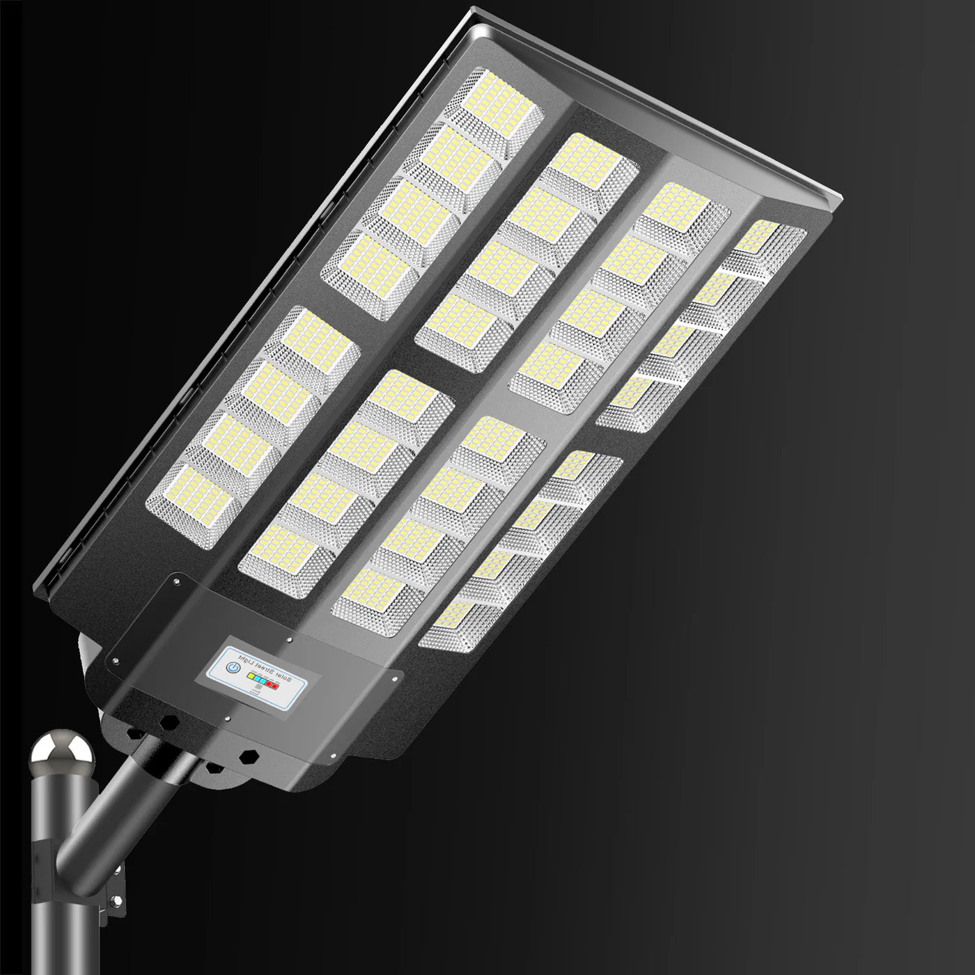 Hykoont TS032 Solar Street Light 56000 Lumens - Outdoor Solar Powered LED Street Lamp for Driveway, Garden, Pathway, and Parking Lot Lighting