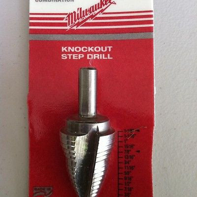 Milwaukee Self Start KO Step Drill Bit Set 48-89-9135 - High Speed Steel, Multi-Purpose for Metal, Wood, Plastic - Perfect for DIY, Construction, and Automotive Projects
