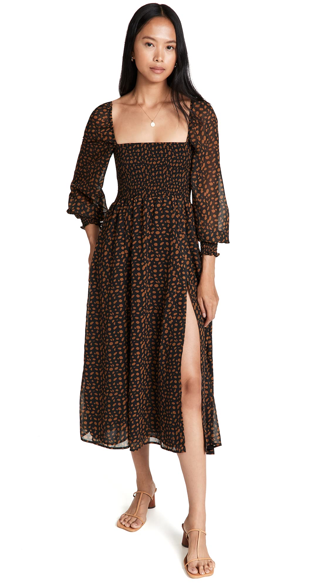 Women's Classic Smocked Maxi Dress - Flowy Summer Beach Dress with Elastic Waist | Perfect for Vacation, Wedding Guest & Boho Outfits